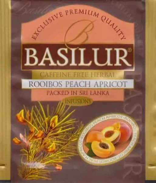 BASILUR  Чай Коллекция Ройбос "Персик и абрикос" 1,5 №20пак