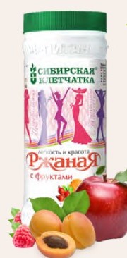 Сибирская Клетчатка Ржаная с фруктами 280г