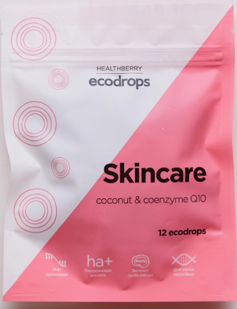 Леденцы HEALTHBERRY Ecodrops Skincare 12 шт для улучшения состояния кожи #