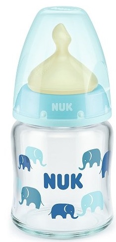 Бутылочка Стеклянная NUK First Choice Temp 120мл с латексной соской 