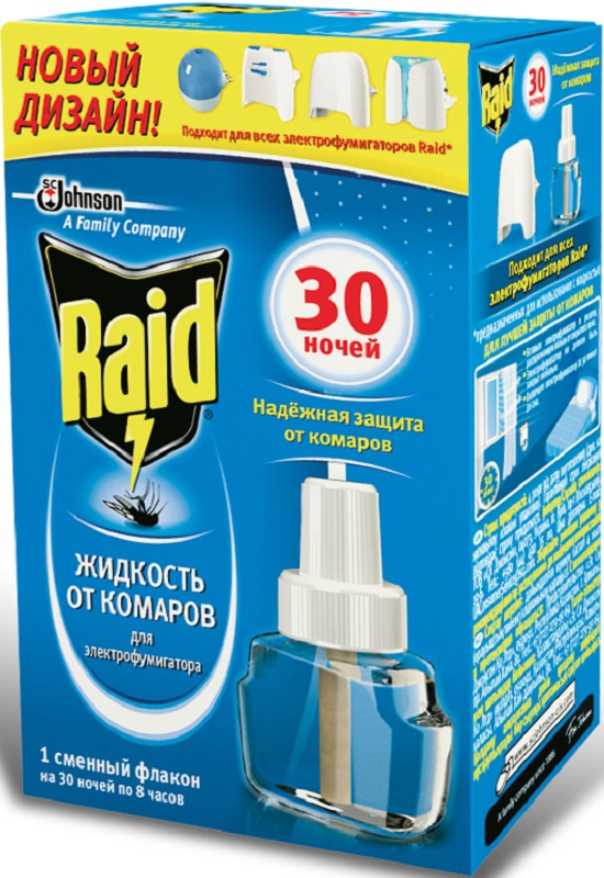 Жидкость от Комаров для фумигатора RAID 30 ночей