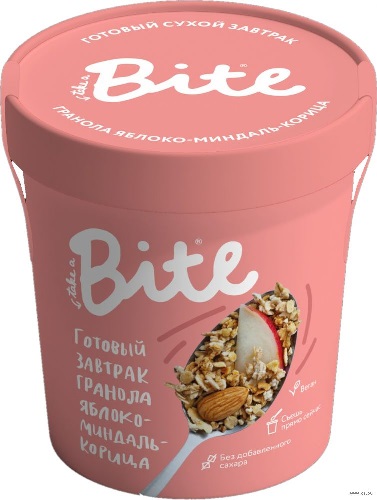 Bite Завтрак Гранола яблоко-миндаль-корица 50г