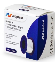 Хирургический пластырь 5м*2,5см прозрачный полиуретановый Aidplast V302