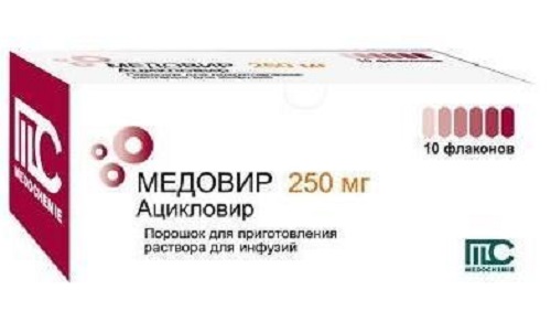Медовир порошок 250 мг №5 фл ( ацикловир ) (Упаковка)