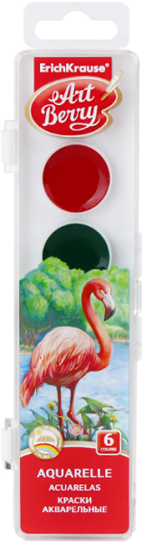 Краски акварельные 6 цветов УФ защита Art Berry