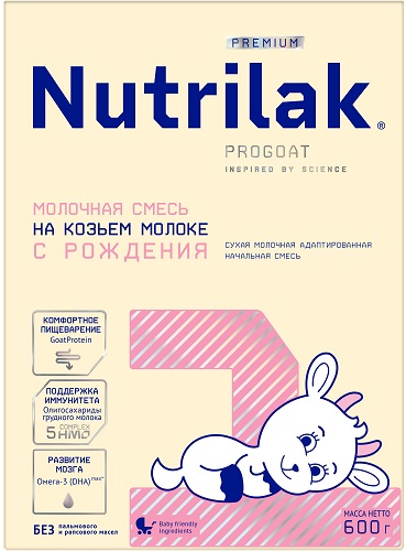 Нутрилак Премиум Progoat 1 600г на КОЗЬЕМ МОЛОКЕ Смесь молочная сухая с рожд.