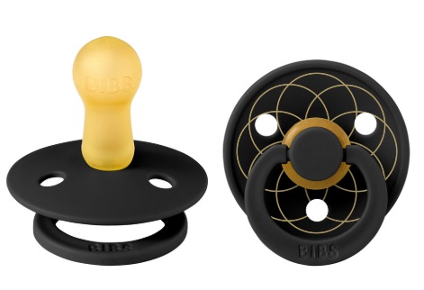 Набор пустышек латекс 6м+ Bibs Colour Layl Black Gold 2шт арт.12045101