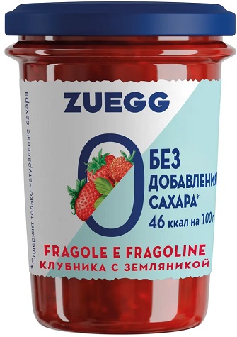 Zuegg Конфитюр с пониж ккл Клубника 220г Zu Zero Sugar Strawberry