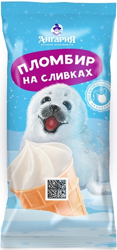 Ангария Мороженое Пломбир на сливках ваф.стакан 15% 80г 