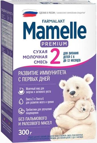 Mamelle Farmalakt Premium 2 Смесь сухая молочная 300г 6-12мес