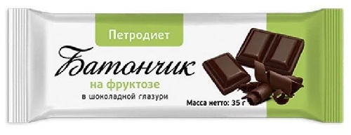 Петродиет Батончик в шоколадной глазури на фруктозе 35г.