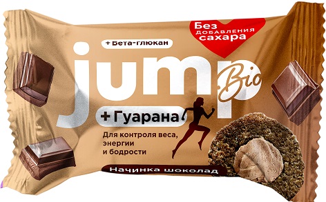 Конфета протеиновая Jumpbio +Гуарана Шоколад 30г