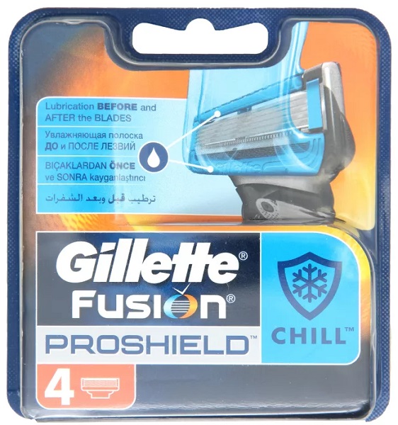 Кассеты сменные GILLETTE Fusion Proshield Chill ( 4 шт ) 81722224