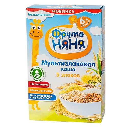 Каша безмолоч.мультизлак. 200гбыстрораств. ФрутоНяня