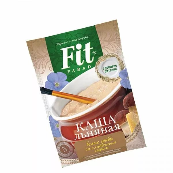 Fit Parad Каша льняная "Белые грибы со сливочным сыром" 25,0