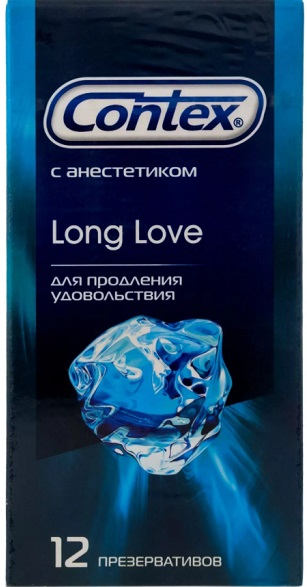 Презервативы CONTEX Long Love 12шт (с Анестетиком)