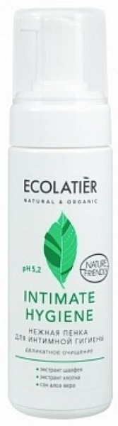 Нежная пенка для интимной гигиены с экстрактами Шалфея и Хлопка 150 мл ECOLATIER