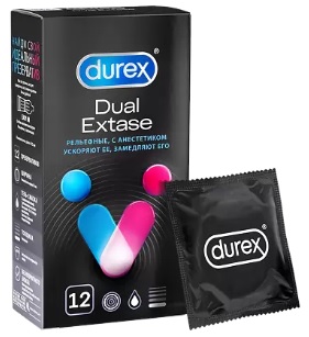 Презервативы DUREX Dual Extase 12шт 