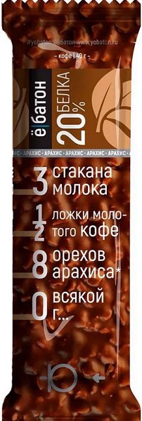 Ё батон Протеиновый батончик Арахис в белой глазури 50 г.