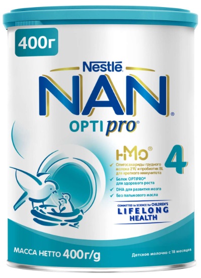 NAN 4 OPTIPRO 400г Детское молочко с 18 месяцев