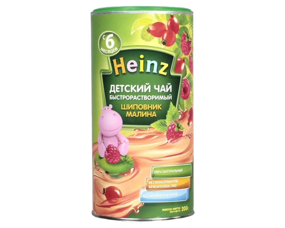 Хайнц Чай детский Шиповник- малина 200г растворимый