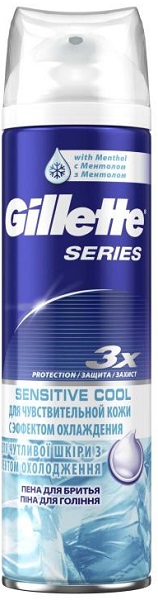 GILLETTE пена для бритья Sensitive Cool Охлаждающая 250 мл 81773922
