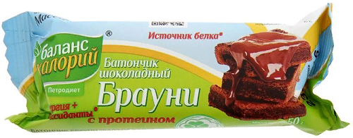 Баланс калорий Батончик Брауни Шоколадный с протеином 50г