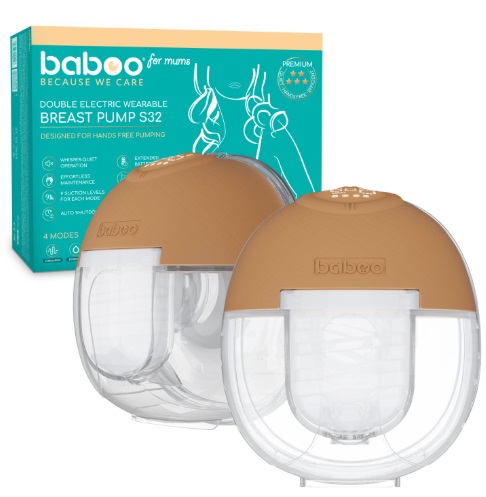 Молокоотсос Электрический портативный BABOO Hands-Free на две груди
