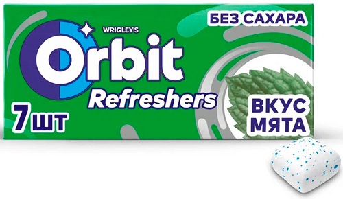 Жевательная резинка Orbit Рефрешерс Мята 16гр