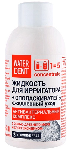 Жидкость для Ирригатора WATERDENT Concentrate Антибактериальный комплекс 100мл
