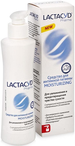 Лактацид Pharma Moisturizing 250 мл Увлажнающее средство для интимной гигиены ALVOGEN #