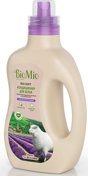 Bio Mio Кондиционер для белья 1 л с эфирным маслом Лаванды