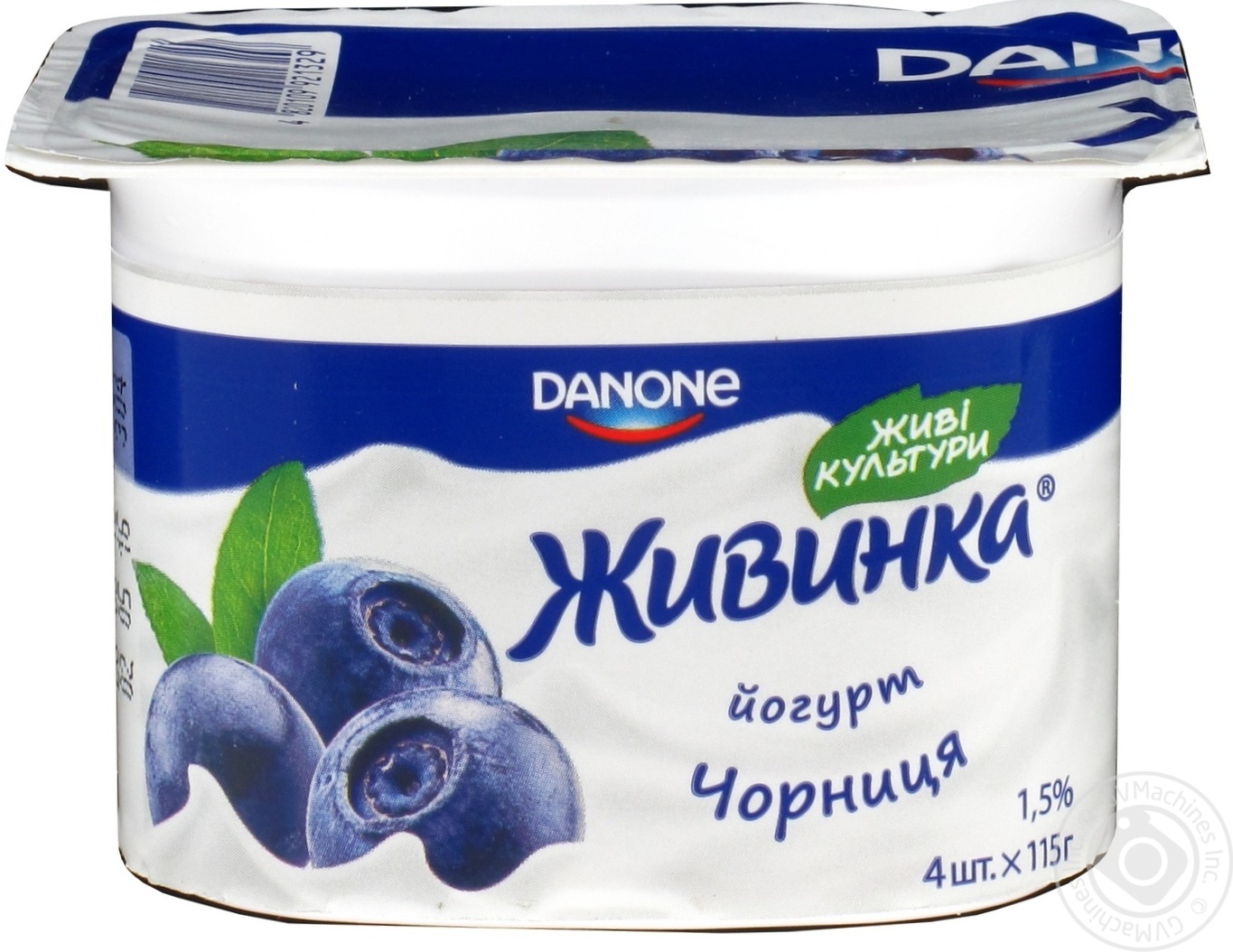 Данон Йогурт Живой Черника 120г