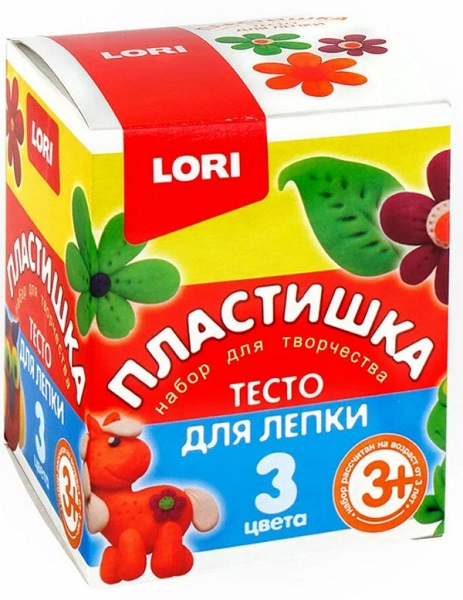 Пластишка Тесто для лепки набор №16 ( 3 цвета )