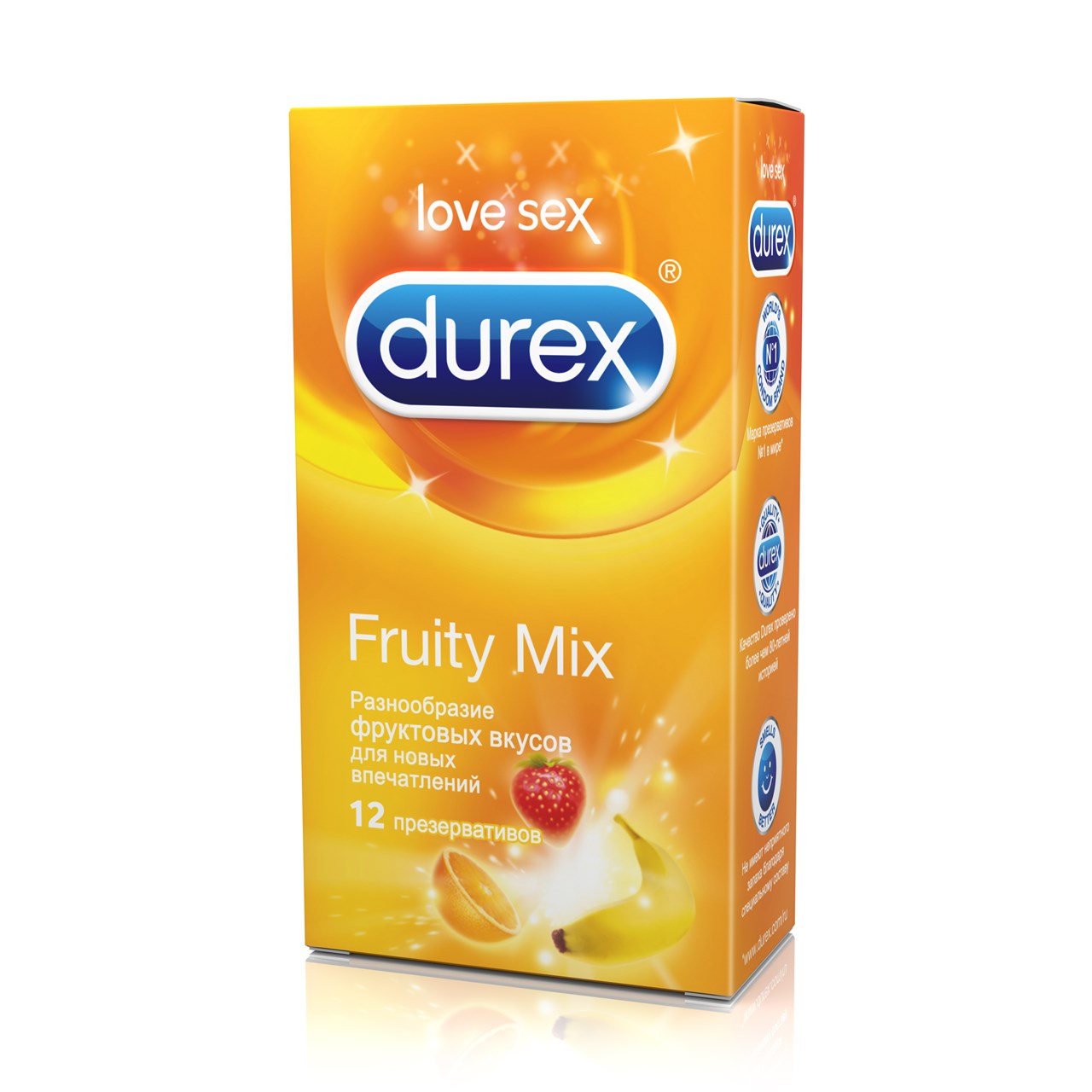 Презервативы DUREX Fruity Mix 12шт (Ароматизированные)