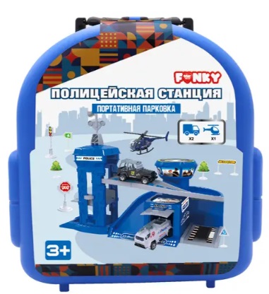 Набор игровой портативный Полицейская станция 32 предмета Funky Toys