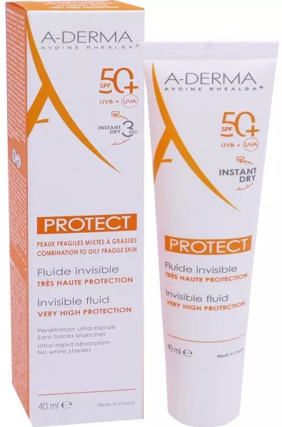 A-Derma Protect флюид SPF50+ для нормальной и комбинированной кожи 40 мл