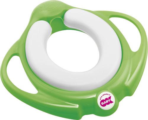 Накладка на унитаз детская OK BABY Pinguo Soft арт.825 Зеленый с ручками