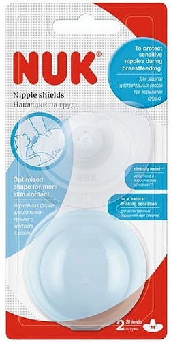 Накладки для Кормления Силиконовые NUK раз.M ( 1 пара ) арт.10721312 NEW
