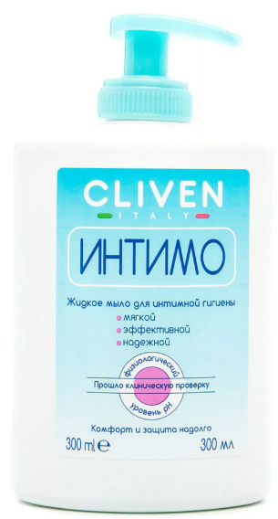 CLIVEN Жидкое мыло для интимной гигиены 300 мл мягкое