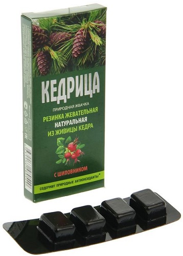 Кедрица с Шиповником 4 шт по 0,8 г Смолка жевательная #