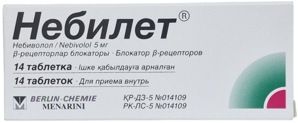 Небилет табл. 5 мг №14 ( небиволол )