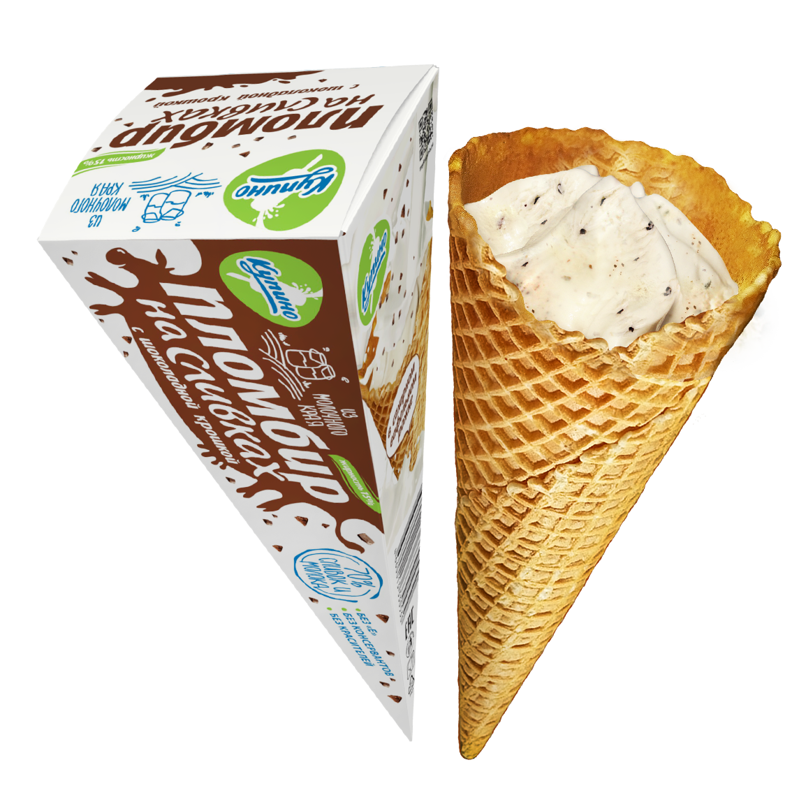 Купино Пломбир  на сливках с шоколадной крошкой  90,0