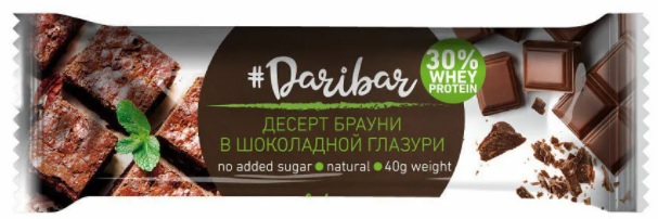Ё батон Протеиновый батончик Dari Bar Брауни в шоколадной глазури 40 г