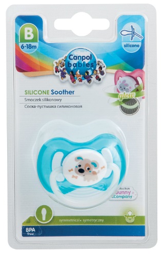 Соска-Пустышка Силиконовая CANPOL BABIES 6-18м симетричная ( 1 шт ) арт.22/269 Bunny company tur