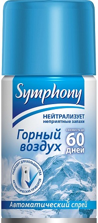 СИМФОНИЯ automatic Освежитель воздуха Горный Воздух 250мл