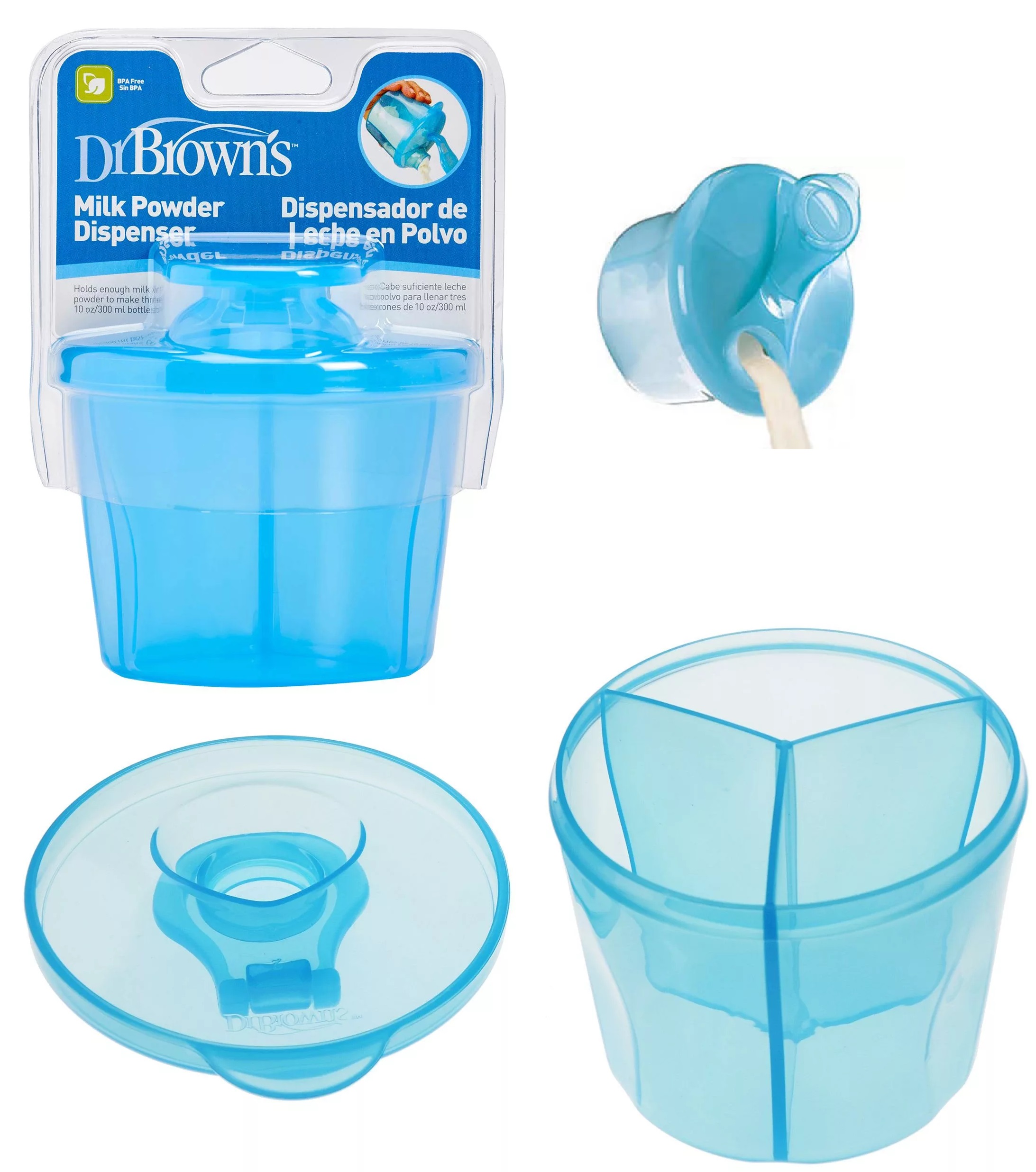 Дозатор молочной смеси DrBROWNS Blue 3-х секционный AC039