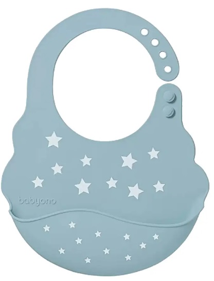 Нагрудник BABYONO 6м+ арт.829/05 Самолетики с регулируемой застежкой