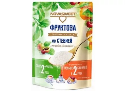 Nowasweet Фруктоза со стевией  натуральная замена сахара  250 г.