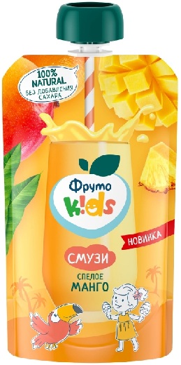 ФрутоНяня Десерт Смузи Мультифруктовый с Манго 130г пауч 